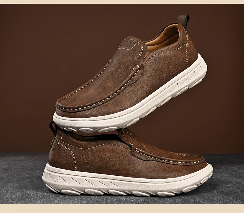 Neue Leder männer Müßiggänger Luxus Männer Casual Schuhe Mode Leichte Fahren Schuhe Atmungsaktive herren Schuhe Handgemachte Flache Schuhe – Detail 13