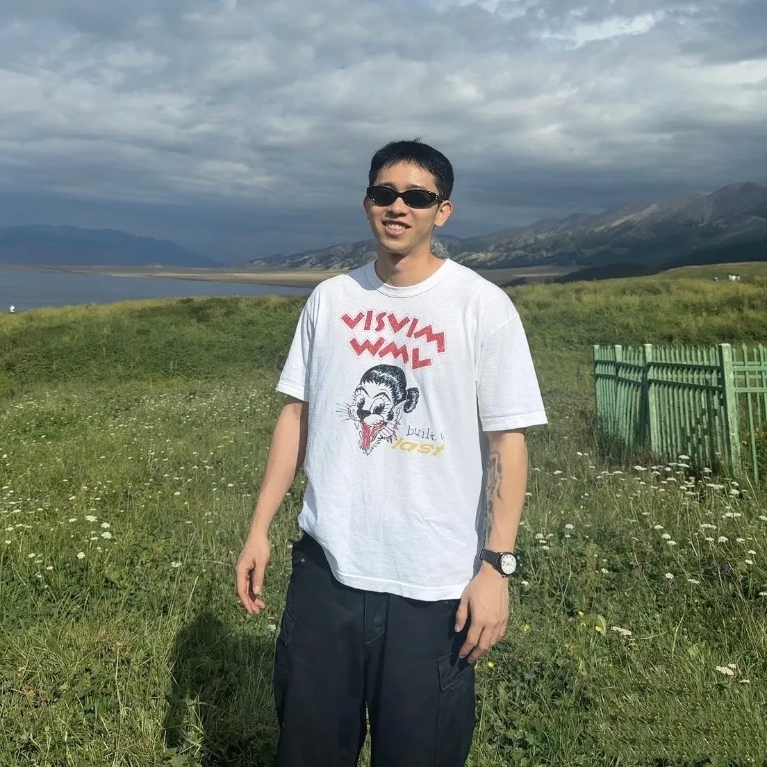 VISVIM WMV 26ss JUMBO TEE Limited Elvis Print Short Sleeve T-Shirt
