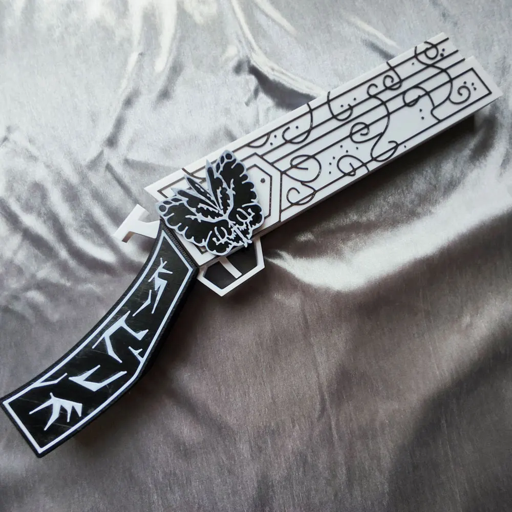 Juego de Anime Biblioteca de Ruina Angela, accesorios de Cosplay, pistola de mariposa blanca y negra, accesorios de juego de rol para fiesta de Halloween para hombres y mujeres