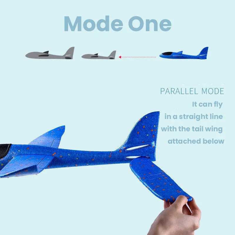 1PC Foam Glider Planes Airplane Hand Throwing Toy Flight Mode Plane Model Aircraft for Kids Outdoor Sport Children