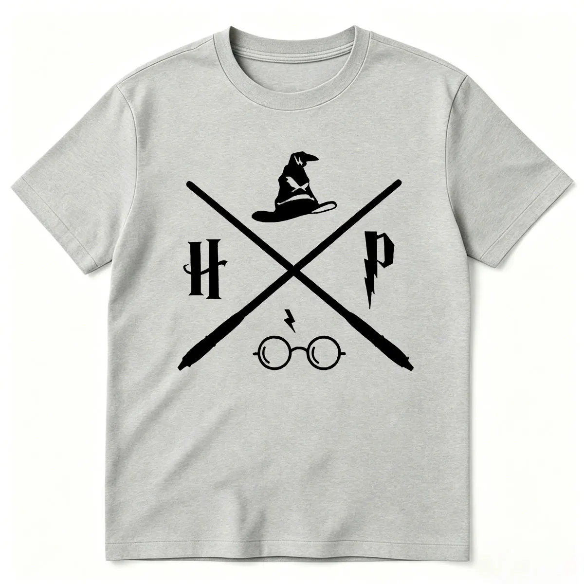 Wizard Potter Glasses Move Symbol Lustiges Grafik-T-Shirt für Männer und Frauen, Kleidung, modisch, hochwertiges Kurzarm-T-Shirt aus 100 % Baumwolle – Detail 3