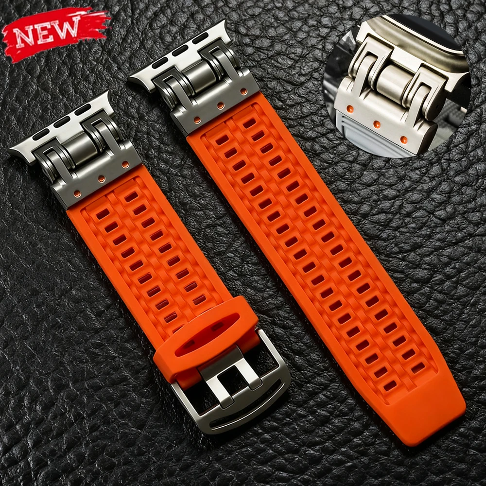 

Silicone Band for Apple Watch Ultra3 49mm 45mm 44mm 42mm Sports Strap Correas for IWatch Series 11 10 46mm 9 8 7 6 SE Bracelet