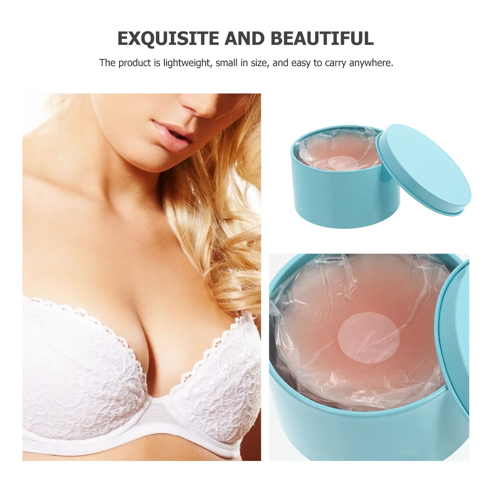 

8Pcs Areola Stickers Nipples Cover Silicone Anti-Glare Chest Stickers Soft Comfortable Waterproof Pasties for Female Charm