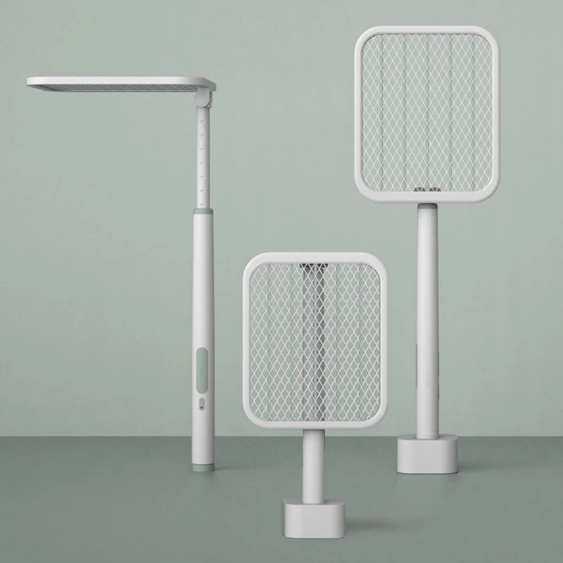 Faltbare elektrische Mücken klatsche kann Mücken abwehren und Fliegen klatsche Lithium einziehbare Batterie USB-Ladestation langlebig (a)