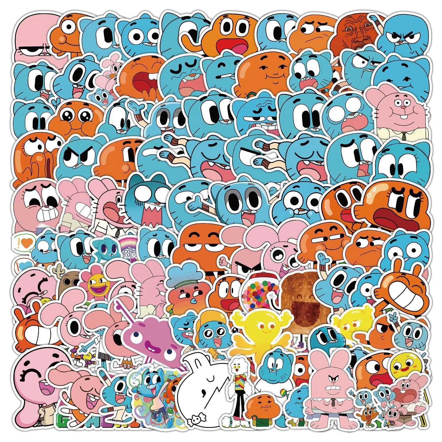 50/100Pcs Cute The Amazing World of Gumball Stickers Harajuku Girl DIY Skateboard Motorcycle Decor Phone Laptop Decals