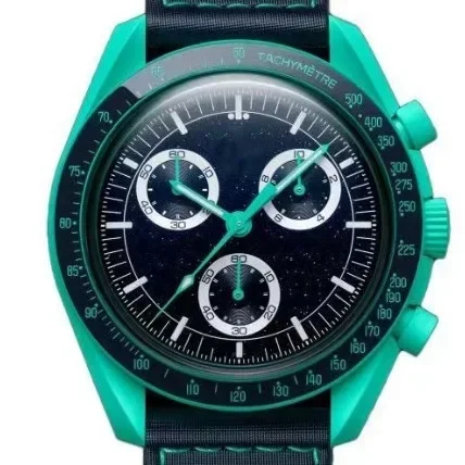 2025 Fashion Man Watch Moon Joint Space Moon Mission Six-hand Chronograph Quartz Men's and Women's Watches