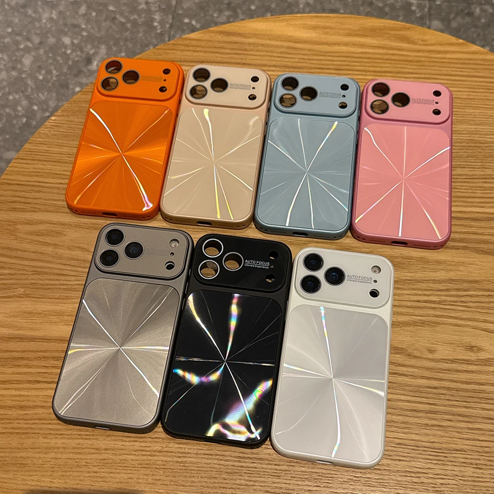 

New Luxury Colorful Laser Aurora Phone Case for iPhone 17promax 17pro 17 13 14 15 16 Pro Max Shockproof Anti-fall Bumper Cover
