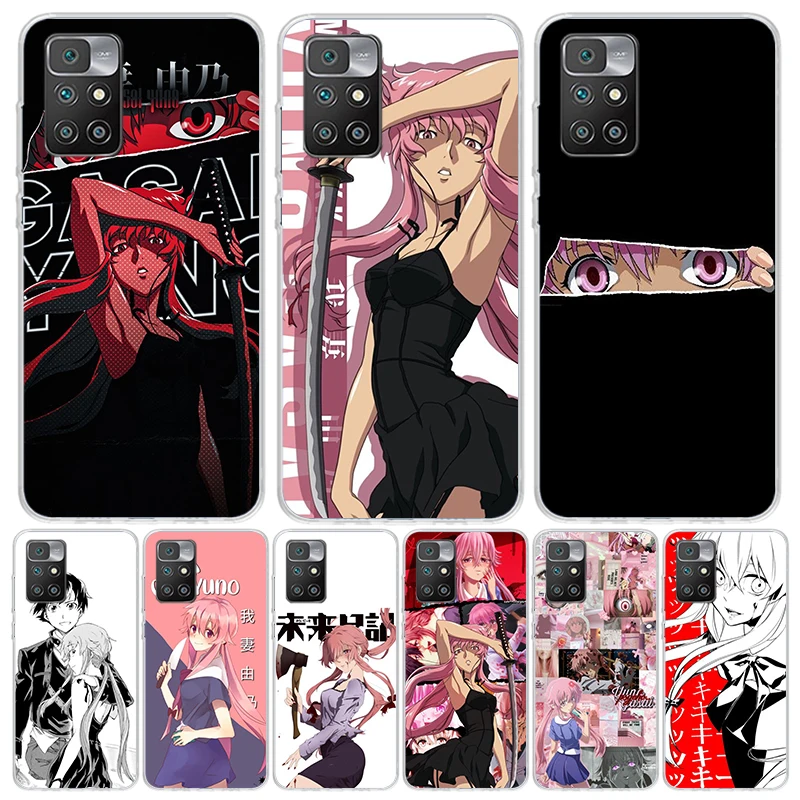 Mirai Nikki Gasai Yuno Anime Phone Case For Xiaomi 12C 12 10C 10 10A 9C 9 9A 9T 8A 8 7A 7 6A 6 Pro S2 K70 K60 K40 K20 Art Coque