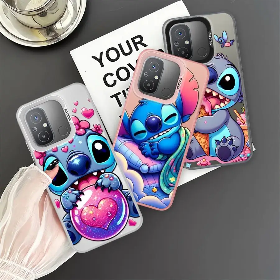 

Disney Cute Stitch Phone Case for Xiaomi Poco C51 X3 NFC X3 Pro C61 C50 Soft Cover