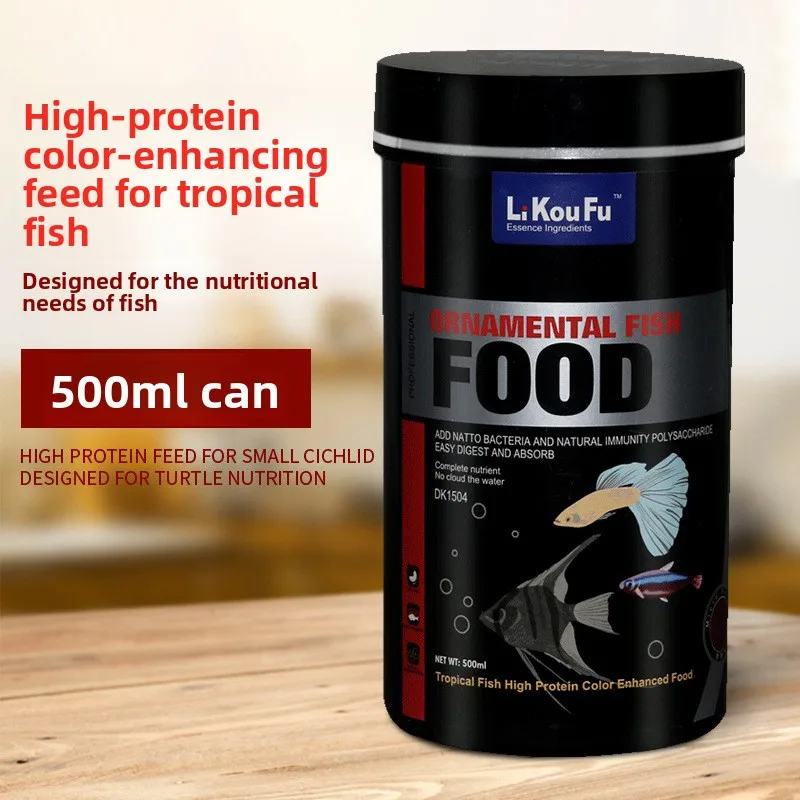 

LiKouFu Community Tropical Fish Food, Micro Granules for Color&Health,Balanced Diet for Guppies, Tetras, Bettas and Livebearers