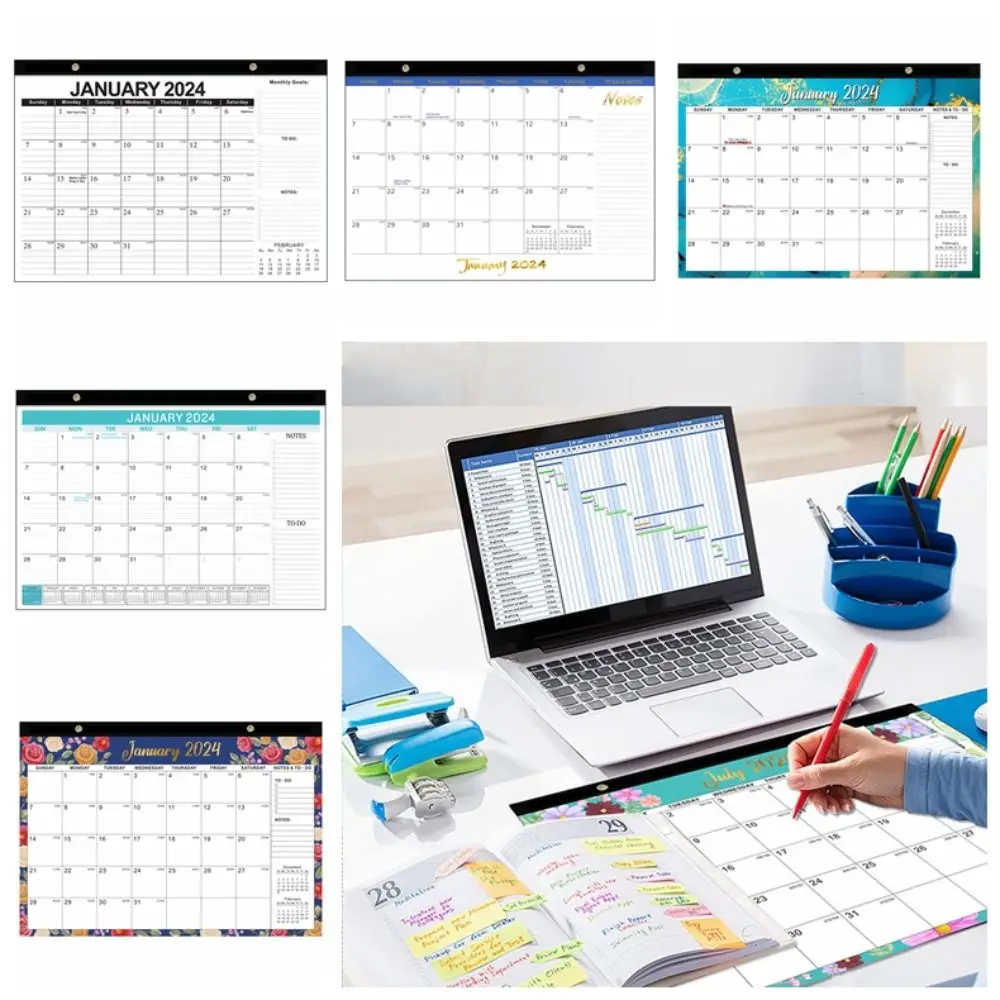 Agenda Organizer 2024 Large Wall Calendar Time Planning Schedule Planner Agenda Planner 18 Months To-do lists Calendar Planner