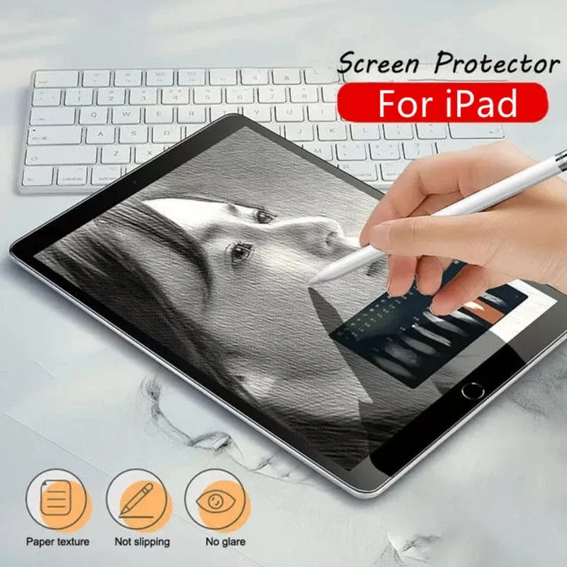 Protector de pantalla Paperfeel para iPad Pro 12,9 pulgadas iPad 10,2 iPad Pro 11 pulgadas iPad 10 9 8 7 6 Mini película de papel de dibujo PET mate de aire