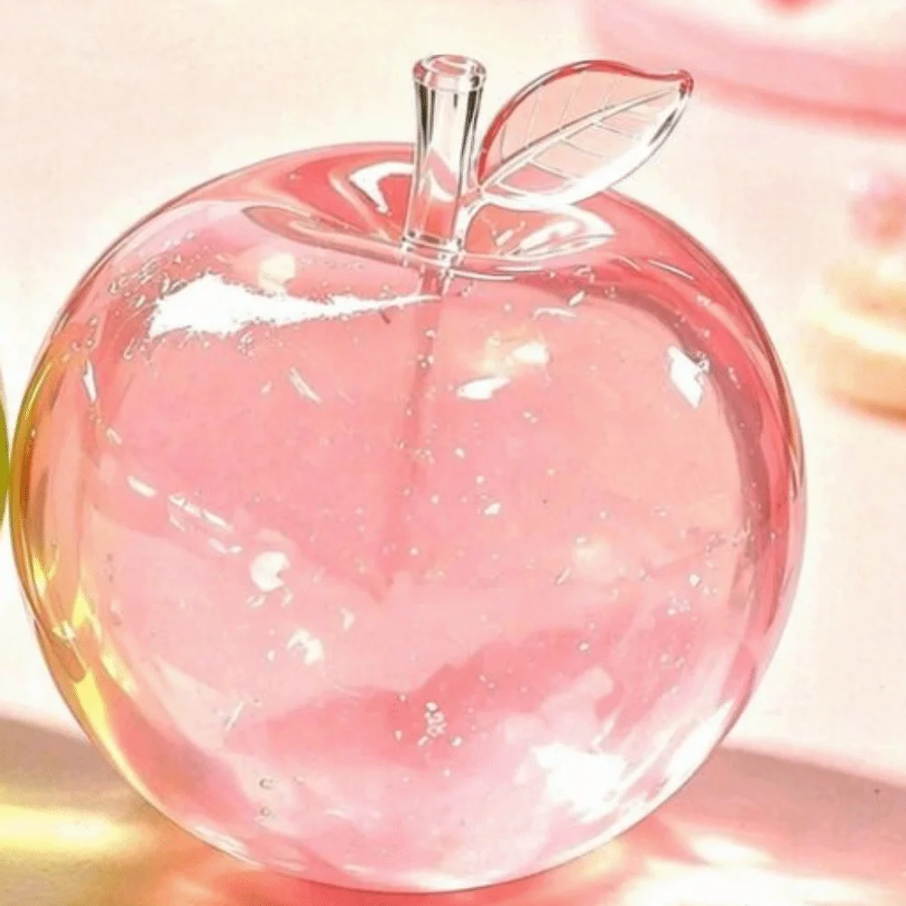 Realistic Soft Fruits Squishy Slow Rebound Crystal Squeeze Pink Transparent Simulated Fruit Squishy for