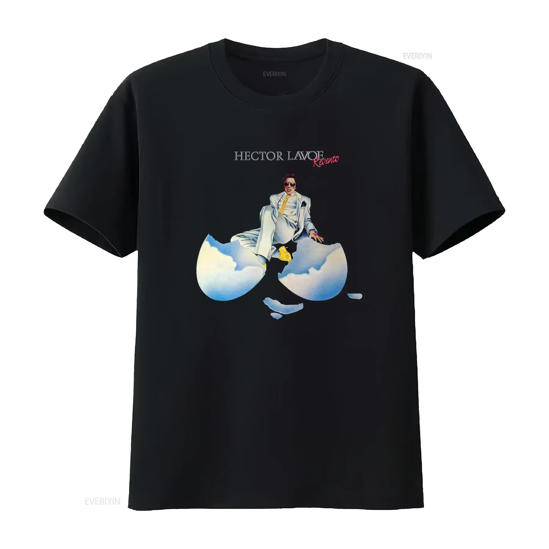 Reventó T-Shirt Vintage 80er Retro Hector Lavoe Willie Colon New York Salsa-Stil Vintage Washed Streetwear Bequeme Grafik