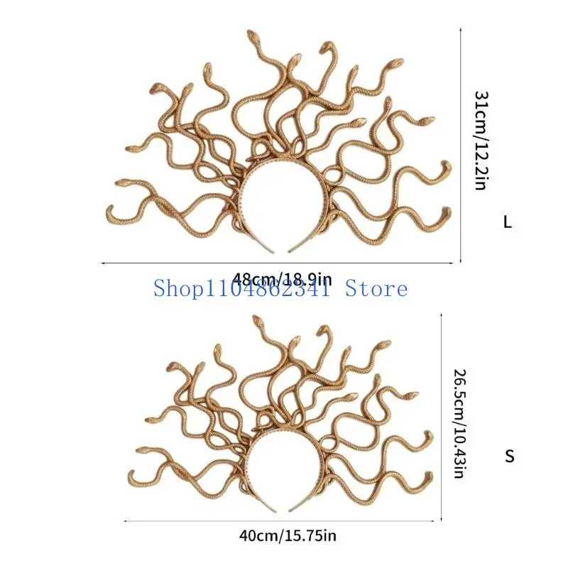 5ASD Trendy Women's Hairband الأنيقة نمط الأفعى نمط رأس الملقحة ملحقات أزياء الهالوين