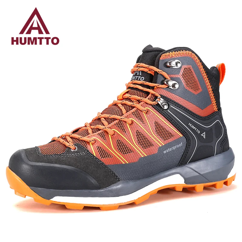 HUMTTO Waterproof Luxury Designer Shoes for Men Winter Hiking Boots Outdoor Safety Mens Sneakers Sports Trekking Trainers Male