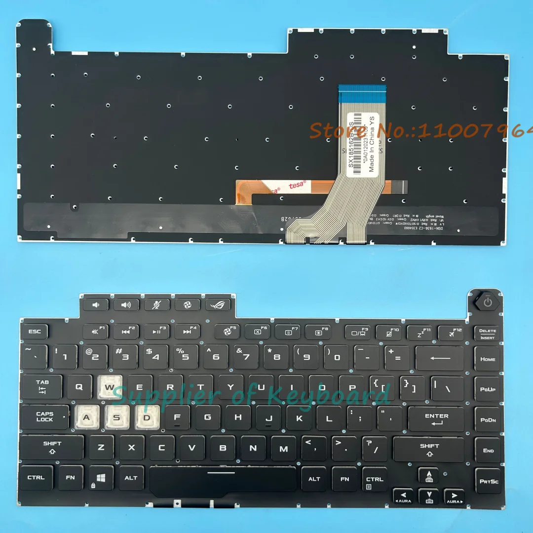 

Новая английская/французская клавиатура для ноутбука Asus ROG Strix G512 G512LV G512LW G531 G531G G531GT с подсветкой