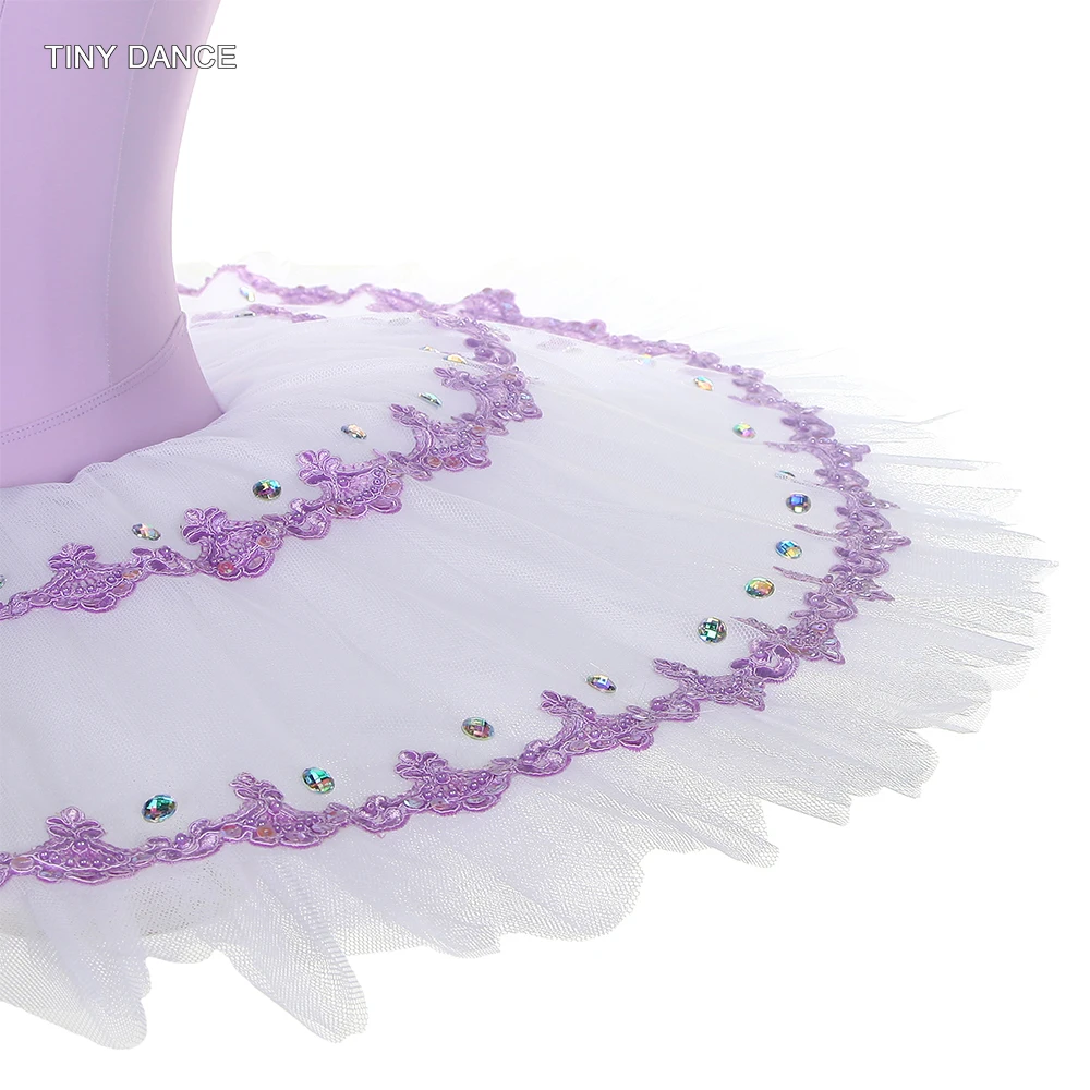 GDC lilas professionnel Tutu filles classique Ballet danse Tutu Solo danse crêpe Tutus ballerine robes femmes Dancewear BLL409