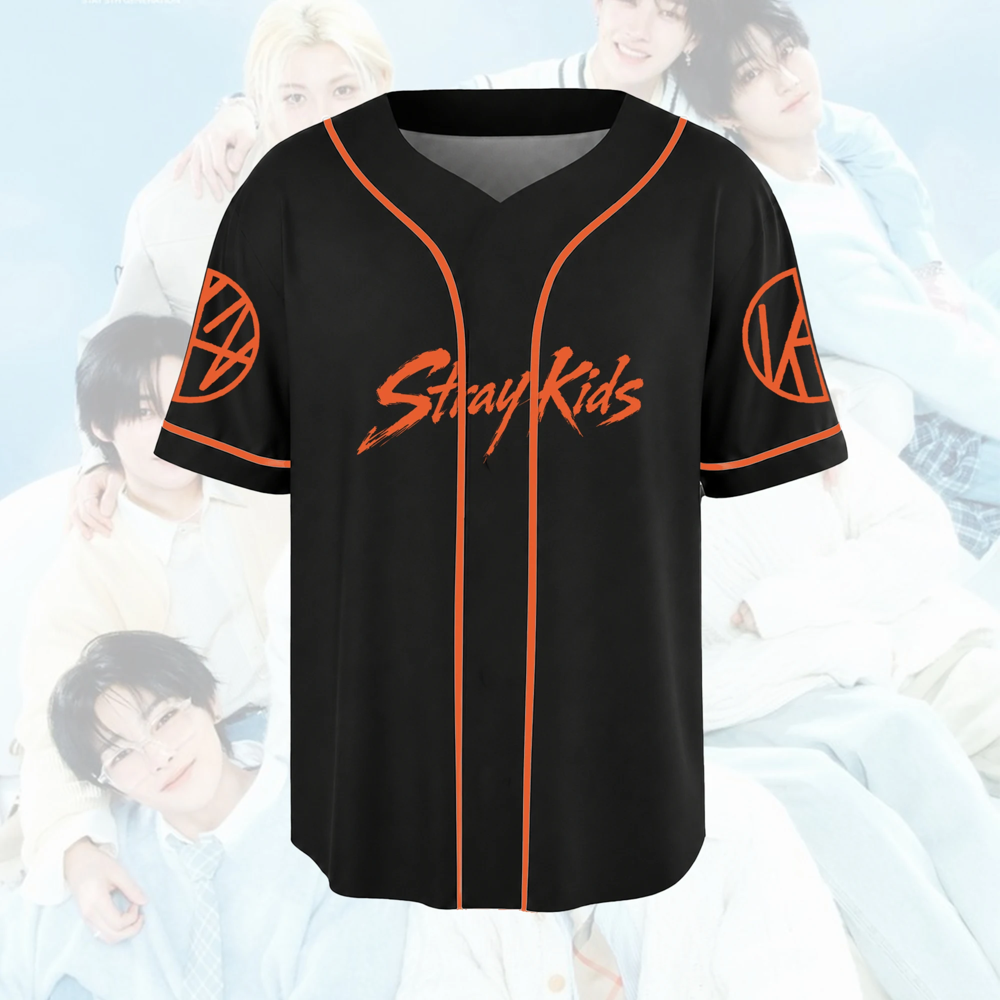 Stray Kids THIS & THAT Jersey Orange Pop-Punk-Festival-Konzert-Outfit Familien-Partnerlook Bequemes Mode-T-Shirt – Detail 5