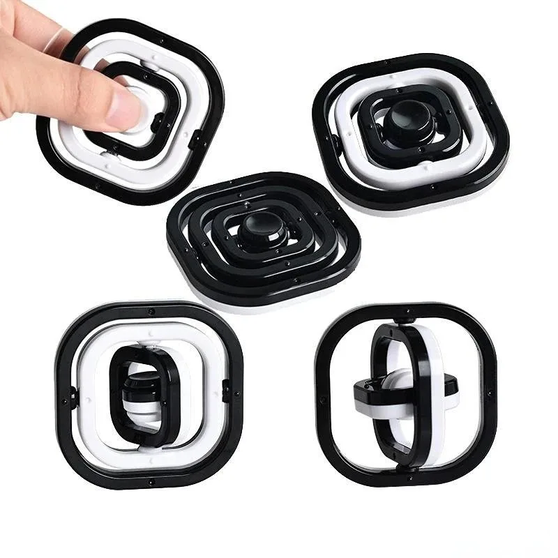 Magnetic Fidget Spinner Infinity Cube 3D Flip Toy, Stress Relief Anti-Anxiety Gadget, Silent Office Desk Fidget Toy for anxiety
