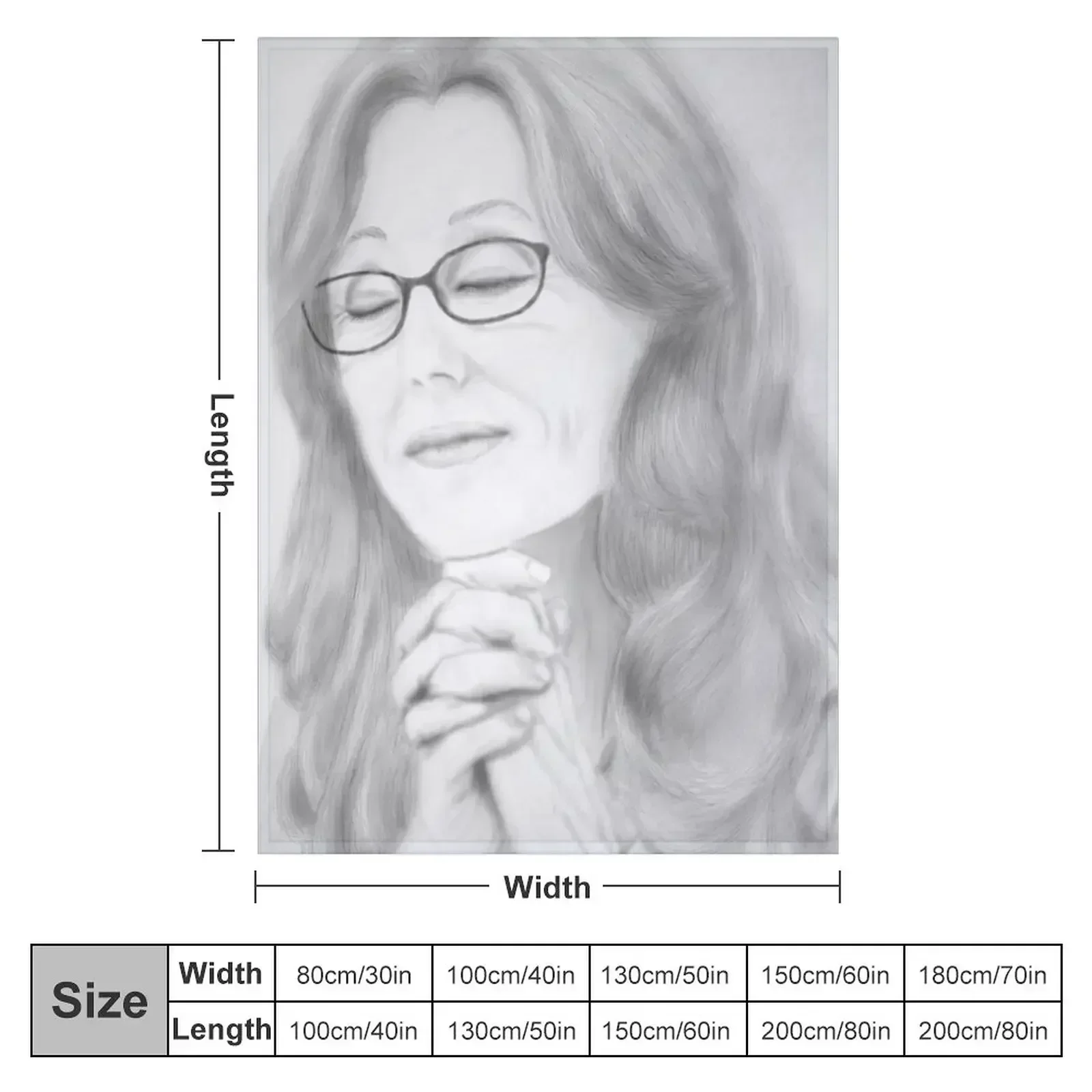 Laura Roslin Praying Throw Blanket Heavy anime Blankets