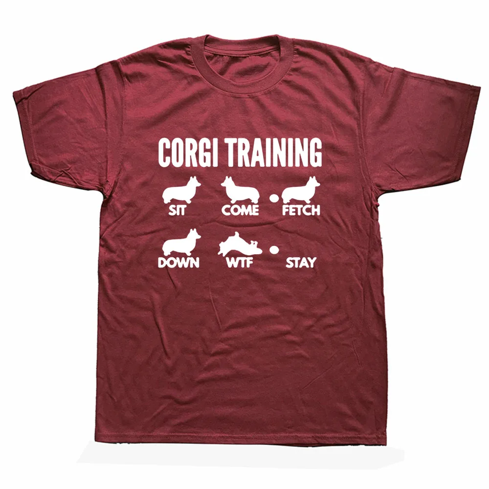 

Corgi Dog Tricks Sarcastic Training Animal Birthday Funny Graphic Fashion Cotton Short Sleeve T Shirts O-Neck Harajuku T-shirtF