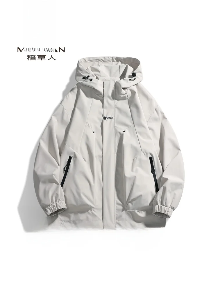 

New 2025 Men's Jaet Climbing Clothes Polyester Fabric Casual Sle ort Length Zipper Closure ket Detail Workwear