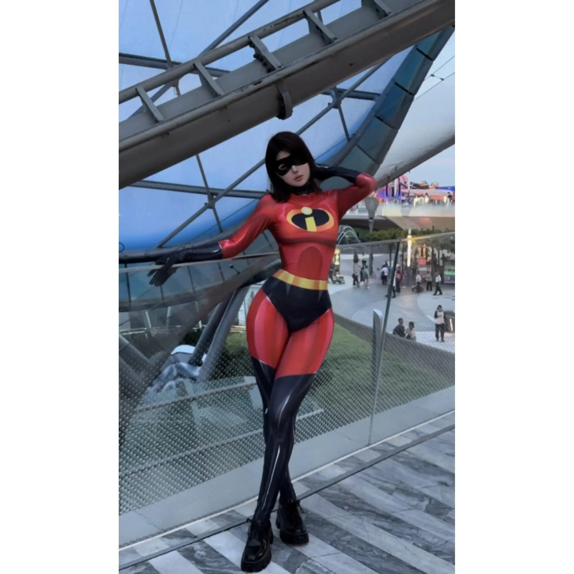 

Костюм Cisas: эластичный комбинезон для косплея, брюки с высокой талией, материал лайкра, мужской и женский костюм