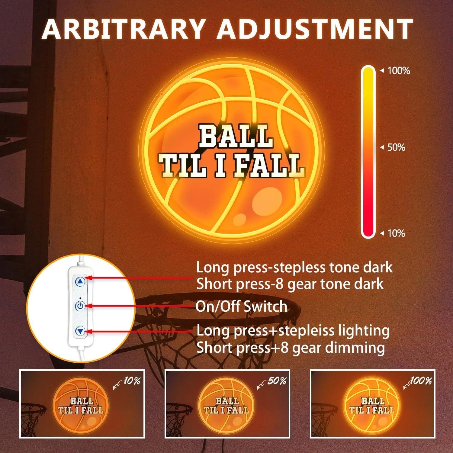 Basketball Led Neon Light for Wall Decor Powered by USB Neon Sign Sport Neon Signs for Room Bedroom Shop Decor Birthday Gifts