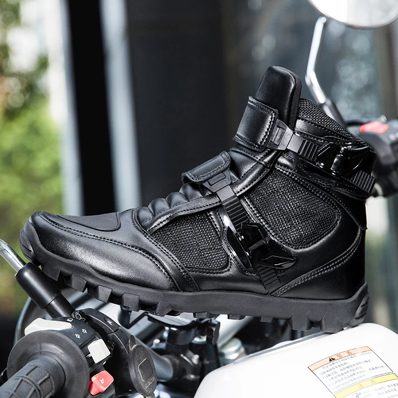 

Motorcycle men's professional new four season protective riding boots anti slip wear-resistant off-road motorcycle riding shoes