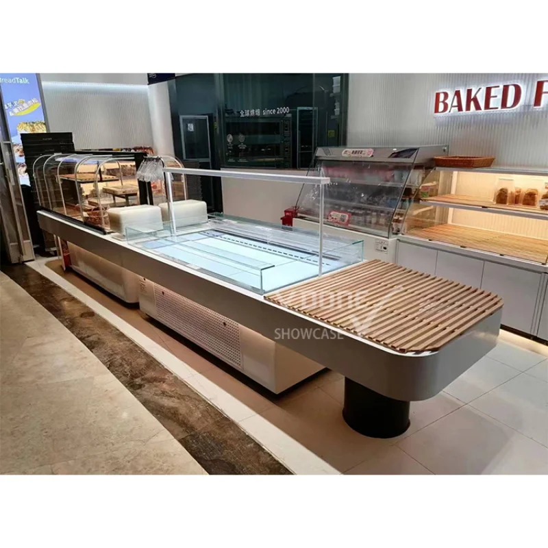 Customized-fast food kiosk wooden kiosk shopping mall portable coffee kiosk design