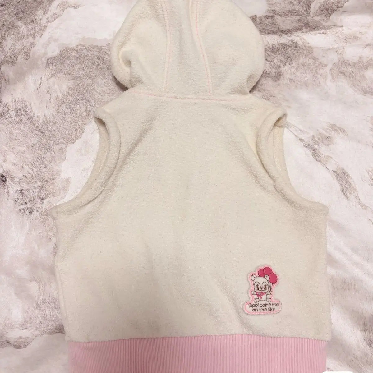 Japanese Cute Cartoon Mp Embroidery Jojifuku Hooded Vest Autumn Winter New Polar Fleece Sweet Girl Fairycore Outerwear Vest