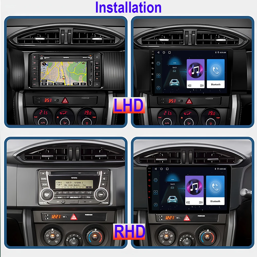 راديو سيارة أندرويد 15 لسيارة تويوتا GT86 GT 86 سوبارو BRZ سليل FRS 2012 2013 - 2016 وحدة رأس Carplay أوترويد نظام ملاحة GPS
