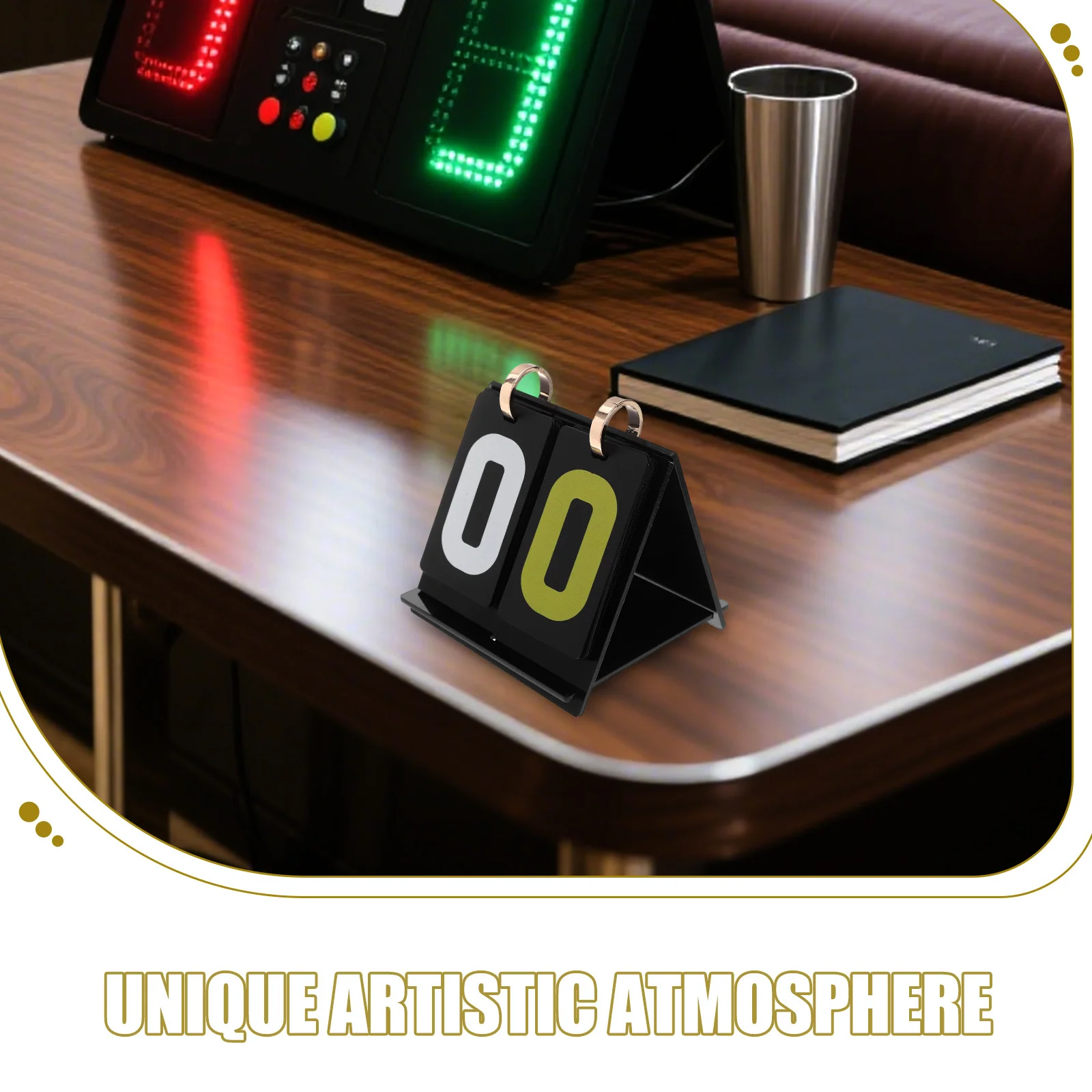 2桁ポータブル手動スコアキーパーツール大数字表示カード卓上スポーツ競技用防水スムーズフリップ