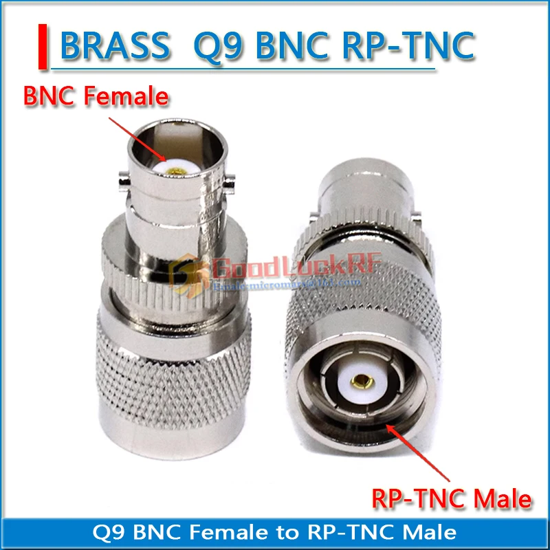 

RPTNC RP-TNC RP TNC Male to BNC Female Plug BNC - RP-TNC Nickel Plated Straight Coaxial RF Connector Socket Adapters