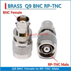 RPTNC RP-TNC RP TNC Male to BNC Female Plug BNC - RP-TNC Nickel Plated Straight Coaxial RF Connector Socket Adapters
