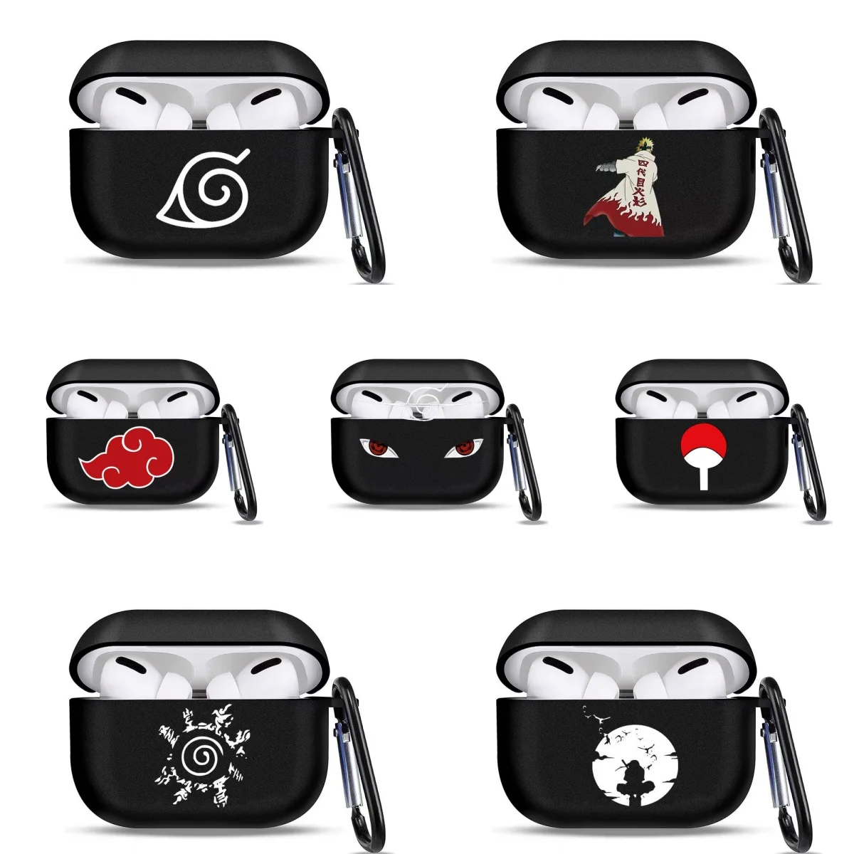 3D Naruto Logo NARUTO Kopfhörer-Handyhülle für Apple AirPods 1 2 3 Pro 4 Pro2 2nd Anime Bluetooth-Headset-Kopfhörer Soft Cover