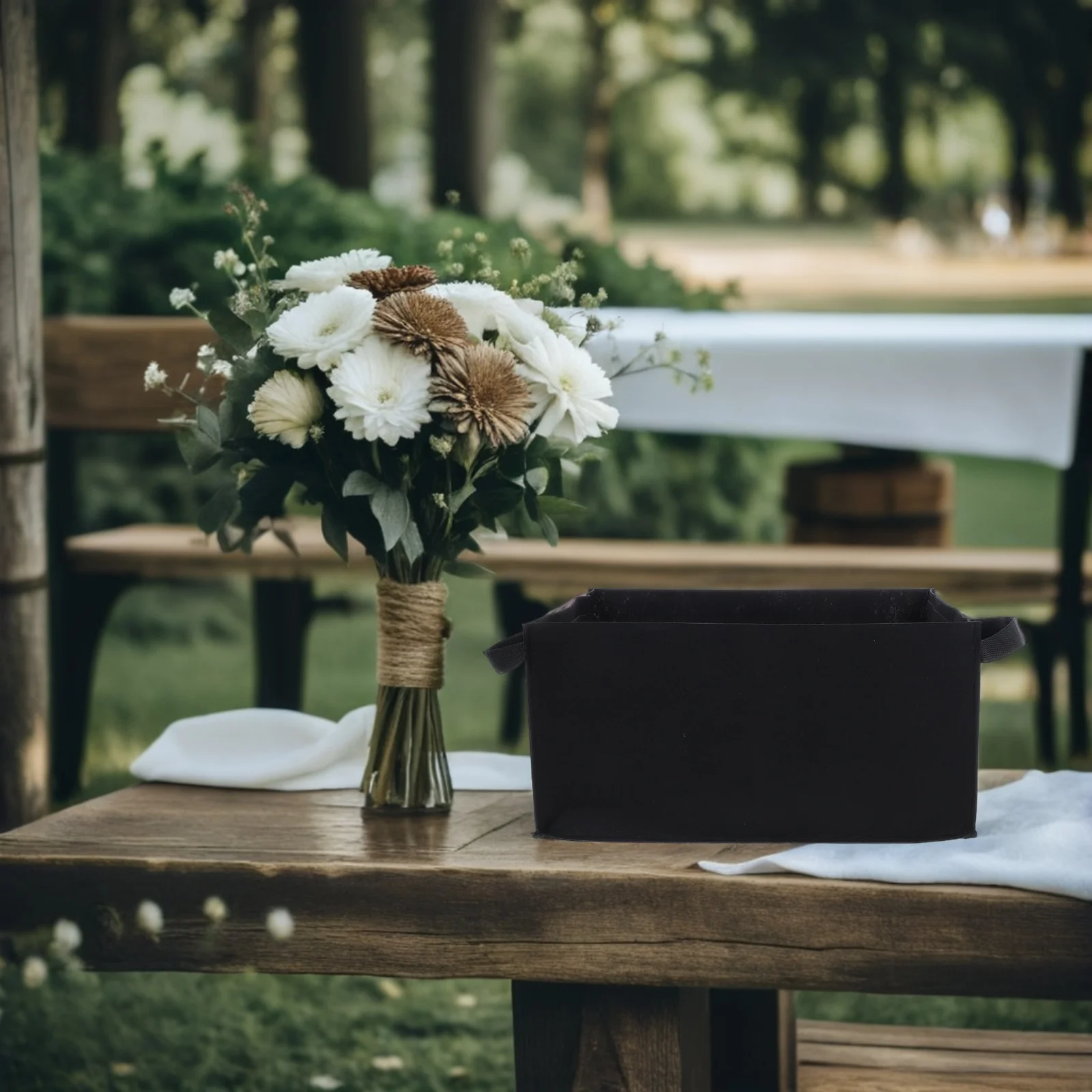 

6pcs Planting Bag Large Black Square Growth Bag Reusable Fabric Pots For Vegetable Herb Garden Drainage Root Breathing Gallon