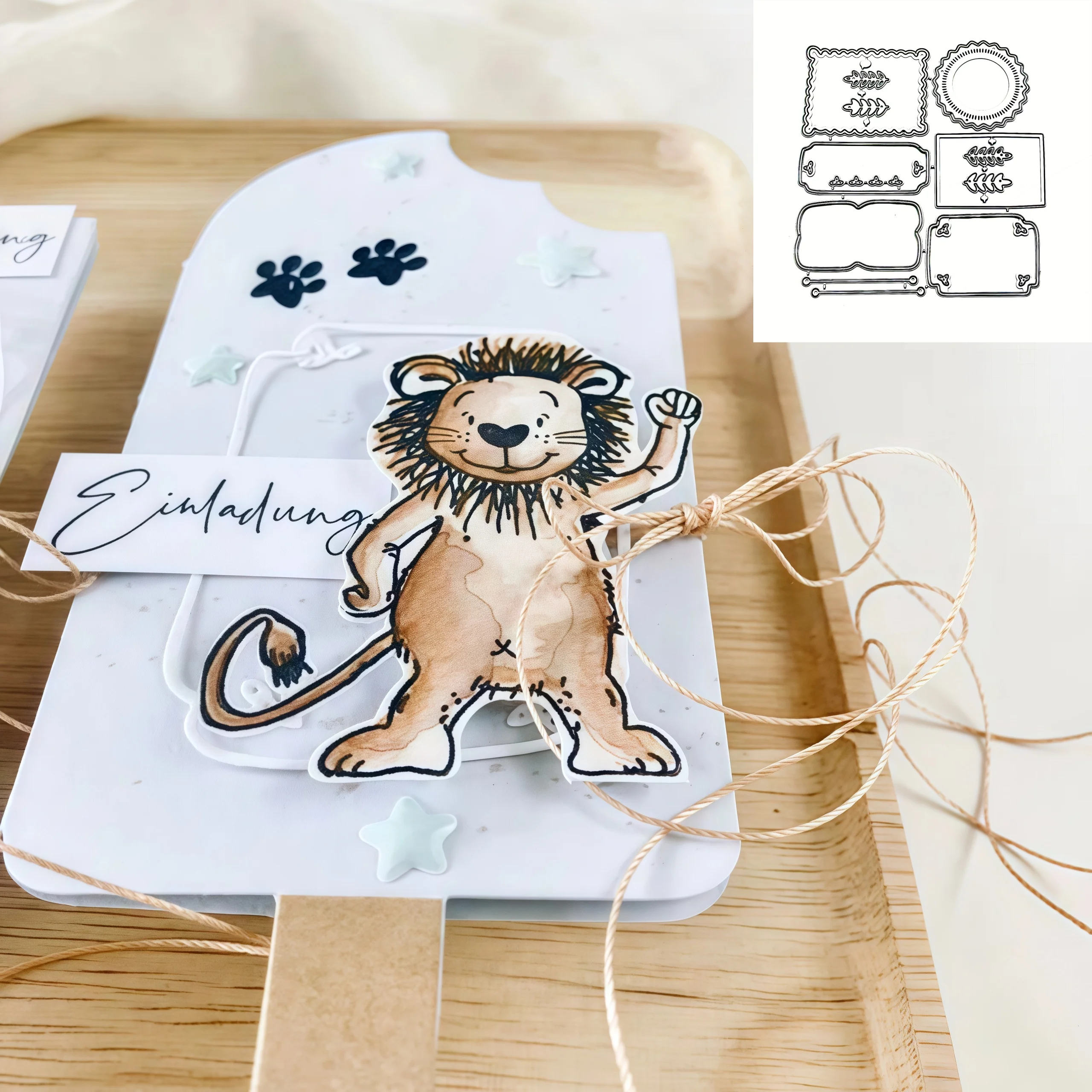 Neue Label-Rahmen-Metall-Stanzformen für Sammelalbum, Kartenherstellung, Schablone, DIY-Druck und Handwerk, Prägeprozess, Dekoration