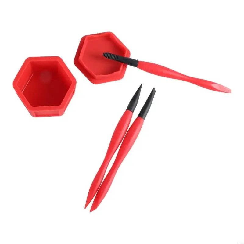 K3KA Complete Silicone Woodworking Tools Silicone Brushes with Applicator Squeegee Tray Up Set