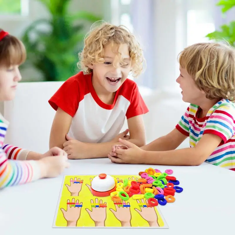 Familie Tischs piel Gummiband Armband bunte Bänder Fingers piel Multiplayer wettbewerbs fähige Eltern Kind interaktives Spielzeug