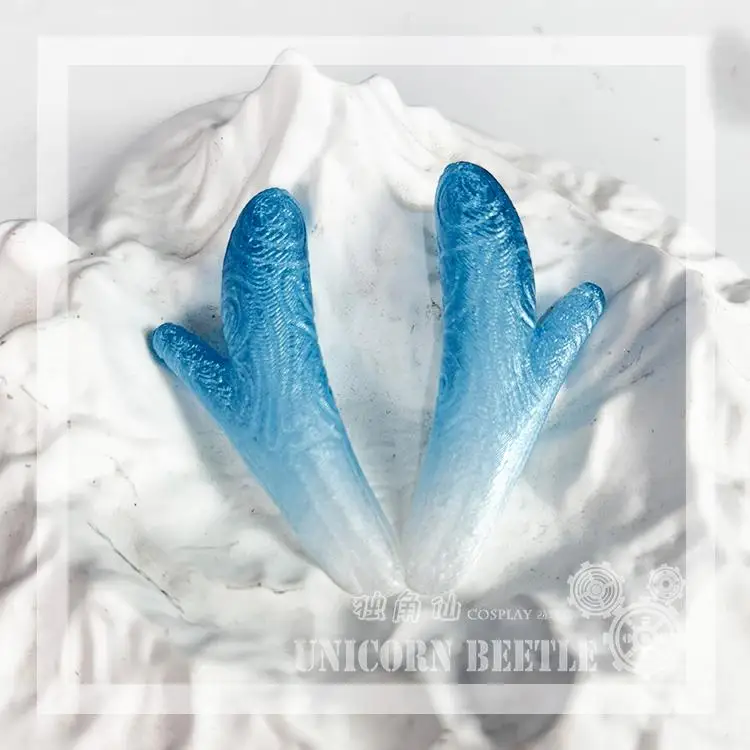 New Movie Nezha:Birth of The Demon Child Cosplay Props Aobing Dragon Horns Aoguang Headwear Aorun Nail and Ear Accessories