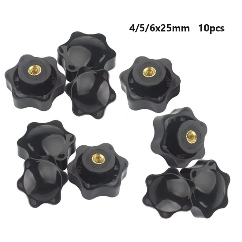 10pcs Plum Hand Tight Nut Star Mechanical Thumb Nut Clamping Knob Hand Nut Star Knob Nuts Special Star-shaped Design