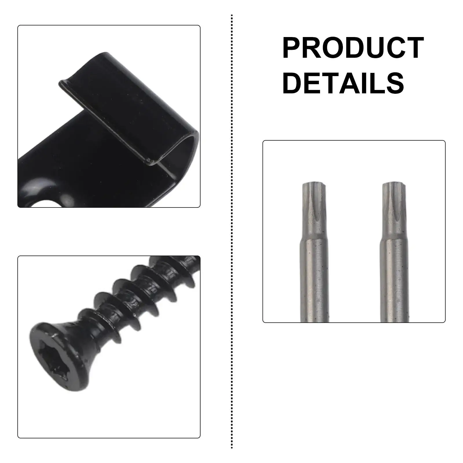 Decking Start Clips Black Decking Clips Rust-Resistant Versatile Use Weather Resistant Good Quality Size As Shown