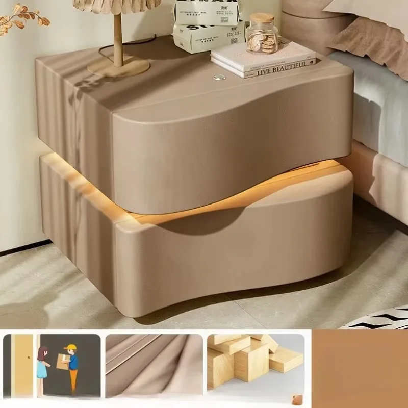 

Storage Aesthetic Nightstand Nordic Bedroom Modern Design Luxury Bedside Table Minimalist Wood Mesitas De Noche Hotel Furniture