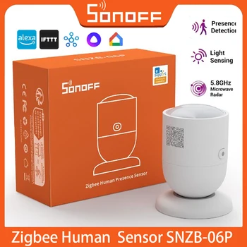 SONOFF SNZB-06P Zigbee Human Presence Sensor Rardar Detector Motion Light Detection for Smart Home Automation Google Alexa Alice