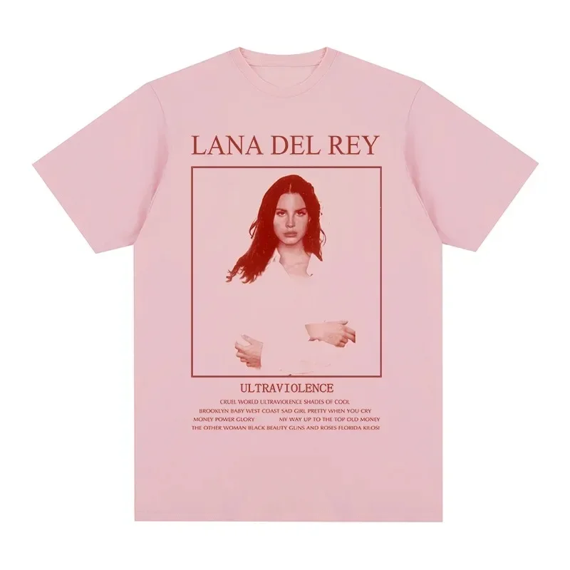 Pure Cotton T Shirt Lana Del Rey Print Vintage Tee Streetwear Harajuku Womens Tops Casual Clothing Women T Shirt New T-shirt