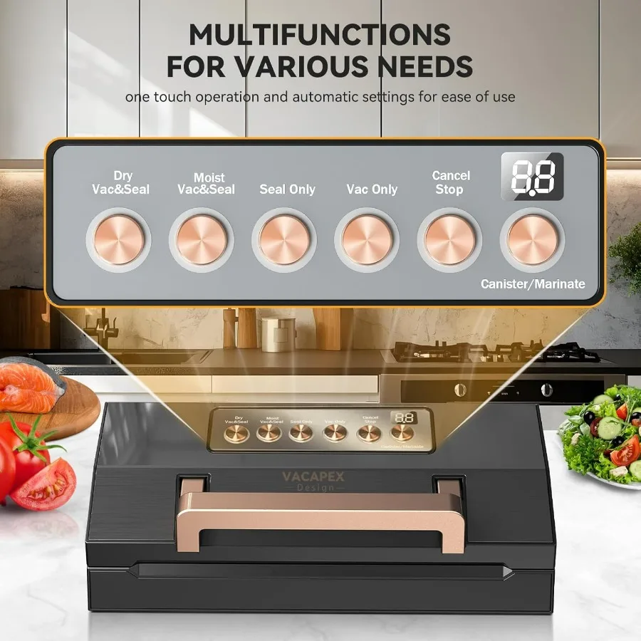 2025 جهاز تفريغ الطعام من الفولاذ المقاوم للصدأ باللون الأسود، ماكينة سد الفراغات الفاخرة مع سدادة حرارية مزدوجة مقاس 11 بوصة وبلمسة واحدة أوتوماتيكية Sy #2