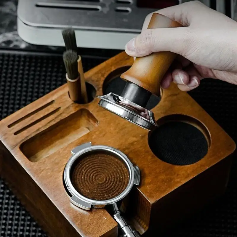 E8BD Elegant Coffee Tamper For Home Baristas 304 Stainless Steel Construction Espresso Press with Ergonomic Grip
