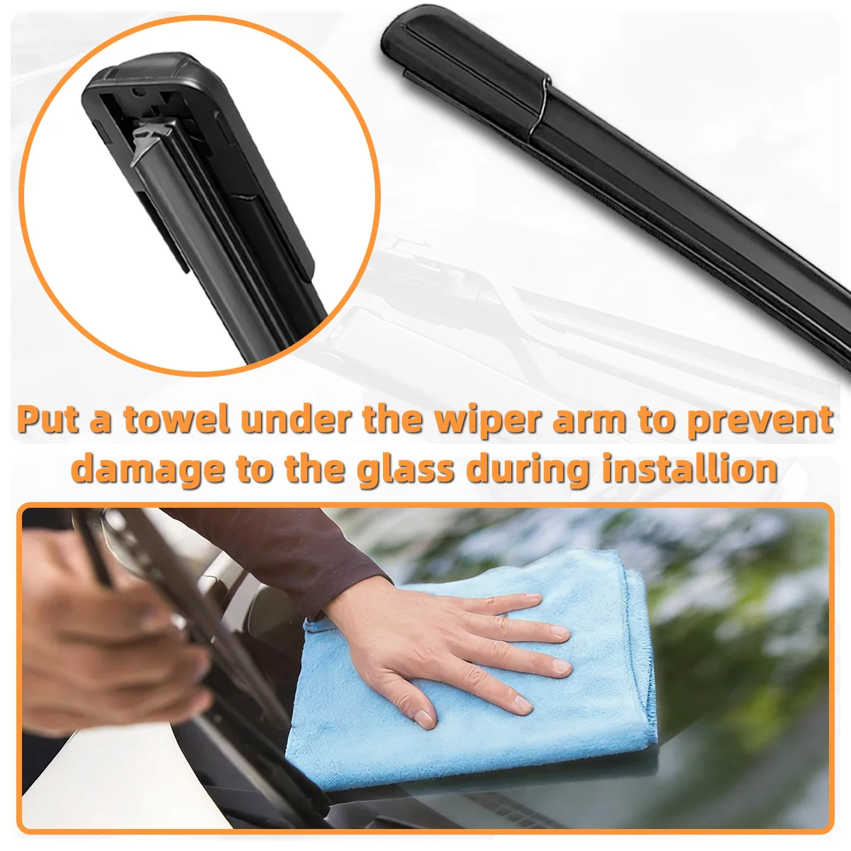 1PC Car Windshield Wiper Blade J/U Universal Soft Rubber Boneless Car Wiper 12\